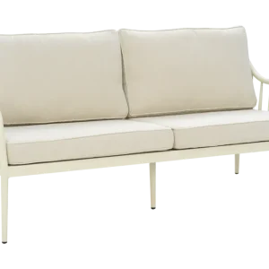 Heißes Angebot 3 Sitzer Gartenbank Gartensofa Coleville 185 cm Aluminium pearlweiß